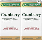 Nature's Bounty Cranberry Dietary Supplement, Supports Urinary Tract and Immune Health, Softgels, 25,200 Mg, 60 Ct (Pack of 2)