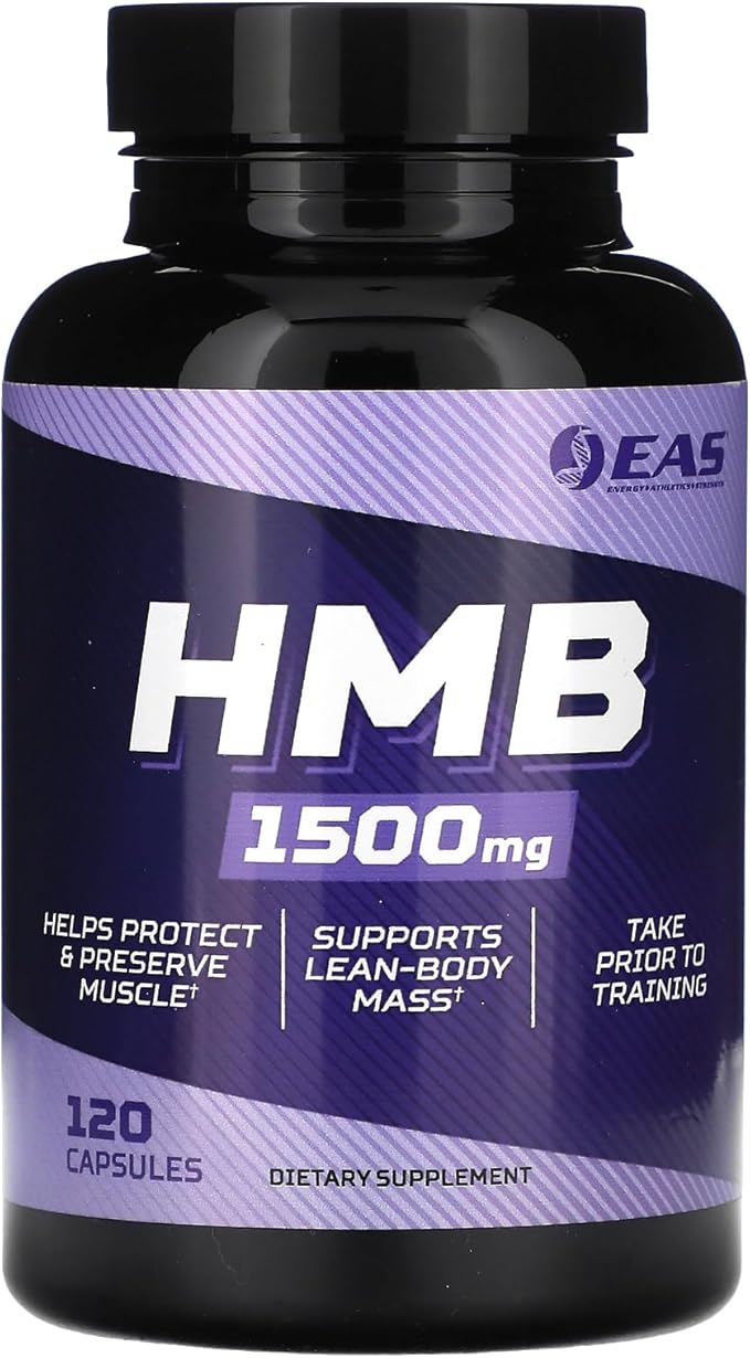 EAS HMB 1500mg | Quality Beta-Hydroxy Beta-Methylbutyrate | Protect & Support Lean Muscle Mass | Enhanced Recovery & Muscle Repair | 120 Capsules