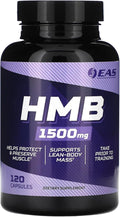 EAS HMB 1500mg | Quality Beta-Hydroxy Beta-Methylbutyrate | Protect & Support Lean Muscle Mass | Enhanced Recovery & Muscle Repair | 120 Capsules