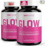 GOBIOTIX Hair Skin and Nails Vitamin Supplement - 10000mcg Biotin Pills with Hyaluronic Acid, Folate, Iron, Magnesium, and Zinc - Collagen Production, Hair Growth - 60 Servings