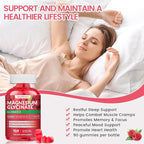 Magnesium Glycinate Gummies 1000mg, High Absorption Sugar Free Magnesium Potassium Supplement for Relaxation, Stress Relief, and Sleep Support for Adults & Kids - 90 Raspberry Gummies