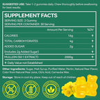 60 Count Mullein Gummies for Lung Cleanse, 2000mg Organic Mullein Leaf Extract for Lung Cleanse and Respiratory Support, Natural Mullein Herbal Supplement, Pear Flavor Gummies