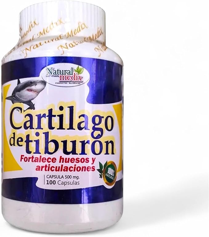 Cartilage – Joint Support Supplement with Glucosamine, Collagen & Magnesium – 100 Caps - Cartílago de Tiburon