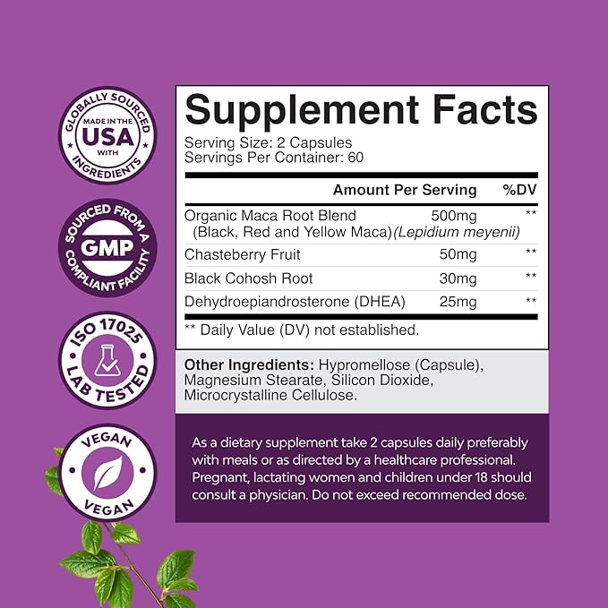 Complete Perimenopause Supplement for Women - Multibenefit Menopause Ease for Women with Maca Root Vitex Berry & Black Cohosh for Hot Flashes Night Sweats Hormone Balance and Mood Support - 120 Count