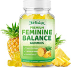 Premium Feminine Balance Gummies for Women pH Balance Support & Immune Health, Sugar Free, Non-GMO, Vegan, Gluten-Free - 60 Pineapple Gummies, 30 Servings