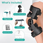Unloader Knee Brace - Lightweight, Low Profile OA Knee Brace for Arthritis Pain Knee Joint Pain and Support - Premium Knee Support for Medial and Lateral Knee Pain Black(Left Leg)
