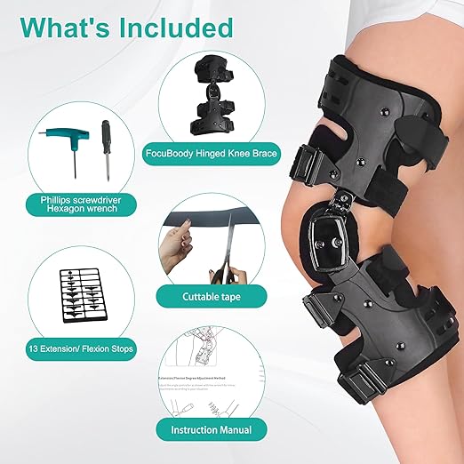 Unloader Knee Brace - Lightweight, Low Profile OA Knee Brace for Arthritis Pain Knee Joint Pain and Support - Premium Knee Support for Medial and Lateral Knee Pain Black(Left Leg)