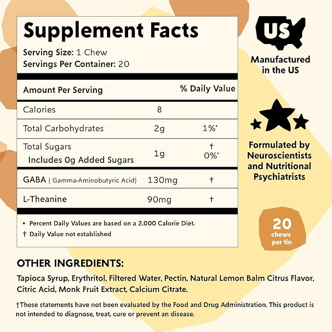 PYM Mood & Focus Chews Variety Pack, 60 Count | Berry & Citrus Mood Chews + Attention Chews | GABA, L-Theanine, L-Carnitine | Vegan, Non-GMO, Caffeine-Free