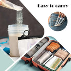 100pcs Protein Powder Container Set, Protein Powder Storage Container To Go, Powder Dispensers with Funnel and Labels for Travel Fitness Workout Trip