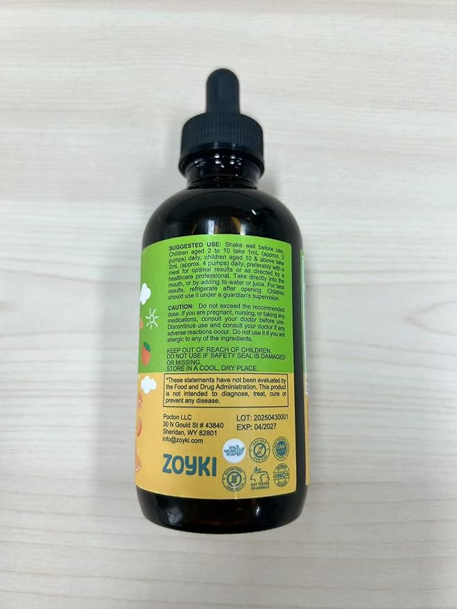 Herbal Detox for Kids - Natural Cleansing Liver Health & Immune Support Liquid Supplement - Vegan Gluten-Free Sugar-Free - 4 fl oz 120 mL