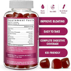 Digestive Enzymes Chewable Gummies: Helps Food Intolerance, Debloat, and to Digest Dairy, Carbs, Veggies, Protein, Fruit -Amylase Protease Lipase Lactase- Naturally Flavored Vegan Gummies. 60 Count