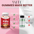 Kelp Supplement 1000mg – Iodine Formula with Fucus, Marine Trace Minerals, Seaweed-Derived Plant-Based Gummies, Vegan-Friendly, Gluten-Free, Non-GMO, 60 Chewables for Women and Men, Daily Use