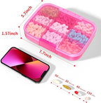 Restree Pill Organizer, Large & Waterproof Travel Pill Case, Adjustable Dividers for Daily Vitamins, Supplements, Fish Oil - Portable Medicine Box for Home & On-The-Go, 9 Compartment (Pink)