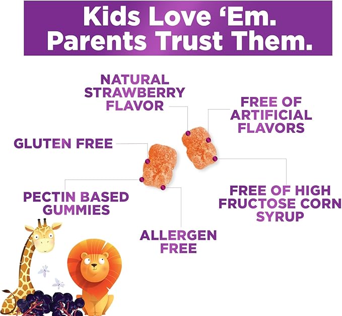 Multivitamin for Kids - Complete Daily Children's Multi Vitamin Gummy Chew with Vitamin D, B Vitamins, Zinc & More - Energy, Memory Focus & Immune Health Support - Natural Berry Flavor - 60 Gummies