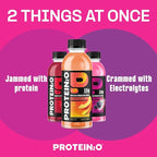 Protein2o Hydration Drink - 2-in-1 Liquid Clear Whey Protein Isolate and Electrolyte Drink - 15g Protein, Vitamins B5, B6 - Post-Workout Recovery - 16.9 Fl Oz - Flavor Fusion Variety,(Pack of 24)