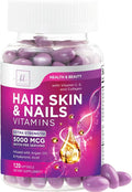 Hair Vitamins for Women for Hair Growth - Argan-Infused Supplement with Collagen, Biotin and Hyaluronic Acid - Supports Faster Hair Growth, Skin & Nails Beauty Vitamins, Bottled in USA - 120 Softgels