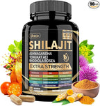 Shilajit Supplement with Sea Moss, Ashwagandha, Tongkat Ali - Shilajit Pure Himalayan Organic Fulvic Acid Capsules - 90 Count