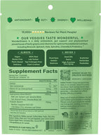 Plant People WonderGreens Veggie Gummies Super Greens with Probiotics Multivitamin Support Gummy for Wellbeing, Energy, Immune and Gut Health, Green Apple Flavor (60 Count)
