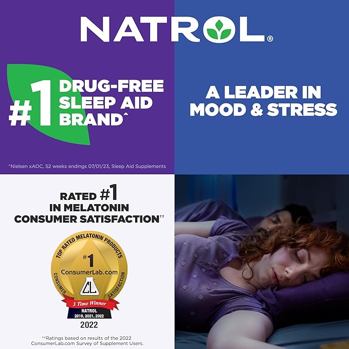 Natrol Fast Dissolve Melatonin 1 mg, Supplements for Restful Sleep, Sleep Support for Adults, 200 Strawberry-Flavored Melatonin Tablets, Up to a 200 Day Supply