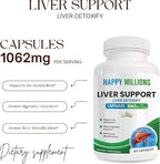 Liver Support Supplement | with Milk Thistle, Dandelion, Beetroot, Zinc & Herbal Blend | 60 Veg Capsules
