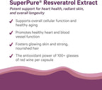 PURE SYNERGY SuperPure Resveratrol Extract | Organic Resveratrol Supplement | Antioxidant Trans-Resveratrol Extract with Grape Polyphenols | for Healthy Aging, Heart, and Skin Health (60 Capsules)