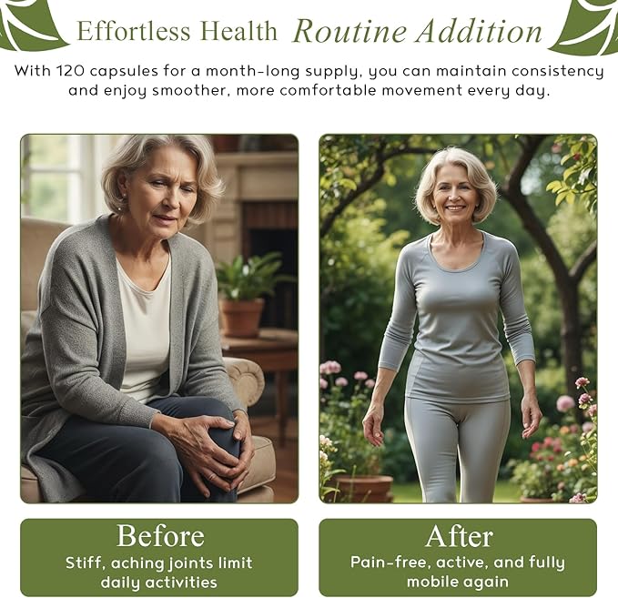 M.D. Joint - Experts Formulated Supplement - Joint Supplements for Women & Men, Knees, HIPS, Ankles, Collagen, Hydrolyzed, Glucosamine Chondroitin MSM, BioPerine, Turmeric - 120 Capsules (Pack of 2)