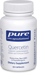 Pure Encapsulations Quercetin - 500 mg - Immune Support, Cellular Health & Heart Health - Antioxidant Supplement - Gluten Free & Non-GMO - 60 Capsules