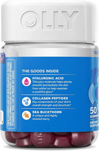 OLLY Glowing Skin Gummy, Hydrated & Youthful Skin,* Hyaluronic Acid, Collagen Peptides, Sea Buckthorn, Plump Berry Flavor, 25 Day Supply - 50 Count