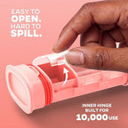 Metal Pill Organizer 2 Times a Day-Travel Pill Box Case with Moisture-Proof Airtight Lids, Weekly Large Capacity AM PM Medicine Container for Vitamins, Fish Oil, Supplements and Medications (Pink)