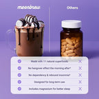MoonBrew Nighttime Magnesium Hot Cocoa, Natural Sleep Aid Drink Mix for Adults, 2-Pack - Calming Melatonin-Free Sleep Support - Sleepy Hot Chocolate Powder with L-Theanine, Chamomile & Zinc Glycinate