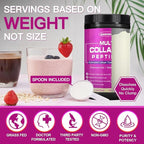 ZEBORA Collagen Peptides Powder 50 Servings - Hydrolyzed Multi Collagen Type I II III V X with Hyaluronic Acid, Biotin, Vitamin C - Support Skin Hair Nail Joints Unflavored, Keto & Paleo Friendly