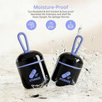 Keychain Pill Holder, Small Pill Box Case Container Organizer for Purse, Pocket Pill Case for Men, Silicone Seal Moisture Proof Mini Pill Bottle for Outdoor Camping Travel Jewelry (Black)