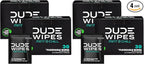 DUDE Wipes - On-The-Go Flushable Wipes - 4 Pack, 60 Count - Mint Chill Extra-Large Individually Wrapped Adult - with Eucalyptus & Tea Tree Oil - Septic and Sewer Safe