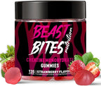 Creatine Monohydrate Gummies for Men & Women - 5g of Creatine Monohydrate per Serving - Sugar Free,Vegan, Strawberry Flavor, 135 Count (45 Servings).