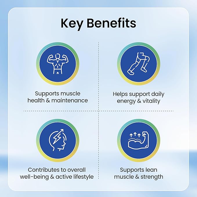 MYOKI Muscle Support Powder (0.1 oz / 3 g Stick Packs 30 Count) Science Backed Supplement for Lean Muscle Strength & Mobility Novel Formula for Muscle Health & Loss Support