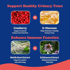 Dog UTI Treatment - 180 Dog Bladder Control Chews, Cranberry Supplement for Urinary Tract Health, Cranberry Chews for Dogs, Duck & Pear Flavor