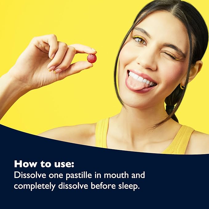 RESCUE Bach Sleep PASTILLES, Black Currant Flavor, Sleep Aid Lozenges, No Melatonin, Homeopathic, Flower Essences, 35 Count