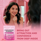 Pheromone Gummies for Women, Feminine Balance Gummies, Strawberry Flavor, Vegan, Gluten Free, Pink, 60 Gummies