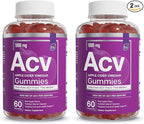 Essential Elements Apple Cider Vinegar Gummies from The Mother - Naturally-Sourced, Vegan ACV with Folic Acid and Vitamin B6 & B12 (2 Pack)
