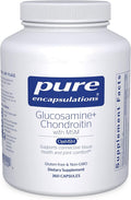Pure Encapsulations Glucosamine Chondroitin with MSM - Supports Joint Health & Normal Cartilage Formation* - Maintains Enzyme Activity - Gluten-Free & Non-GMO - 360 Capsules