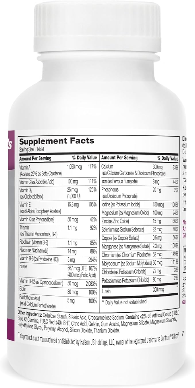 21st Century Sentry Senior Women 50 Plus Tablets, 100 Count (27542)