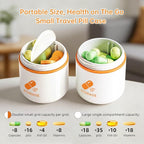 Keychain Pill Holder, Small Pill Box Case Container Organizer for Purse, Medicine Travel Organizer, Silicone Seal Moisture Proof Mini Pill Bottle for Outdoor Camping Travel Jewelry（Orange）