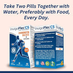 INVIGOFLEX Chondroitin Sulfate with Turmeric Curcumin Non GMO for Knee, Hand, Back & Hip Premium Joint Supplement CS - 2 Pack
