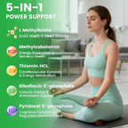 L-Methylfolate 15 mg Gummies with Methyl B12, Methylated B1, B2, B6, Active 5-MTHF & High Absorption - Supports Brain Health & Immune System, Pineapple Flavor, 60 Count