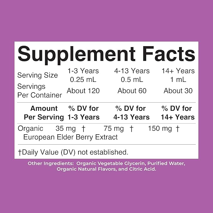 MARYRUTH'S Elderberry Liquid Drops for Adults & Kids | Immune Support | Antioxidant | Overall Wellness | Elder Berry Extract | USDA Organic | Sugar Free | Vegan | Non-GMO | Gluten Free | 1 Fl Oz