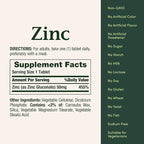 Nature’s Bounty Zinc 50mg | Immune System, Skin, & Antioxidant Health Support | Contributes to DNA Formation | Vegetarian, Non-GMO, Gluten Free | 100 Caplets, 1 Serving Per Day for Daily Health