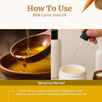SVA Carrot Seed Oil - 1 Fl Oz – 100% Natural Cold Pressed Carrot Oil - for Face, Skin Care, Hair Care, Scalp Massage & Body Massage – Carrier Oil with Dropper