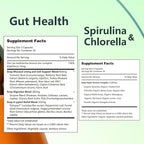 Dulave Gut Health & Spirulina Chlorella Bundle – Probiotics, Digestive Enzymes & Greens – Supports Digestion, Energy, Immune Health – Non-GMO(1 Set)
