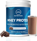 MRM Nutrition Whey Protein - Chocolate Flavored, Microfiltered Whey Protein Isolate & Concentrate, 16 Different Probiotic Strains, BCAAs, & Digestive Enzymes, Gluten Free, for Women & Men - 16 Servings