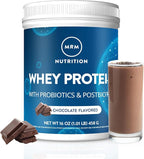 MRM Nutrition Whey Protein - Chocolate Flavored, Microfiltered Whey Protein Isolate & Concentrate, 16 Different Probiotic Strains, BCAAs, & Digestive Enzymes, Gluten Free, for Women & Men - 16 Servings